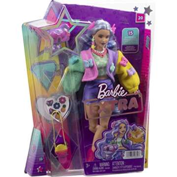 Barbie Extra Doll with Colorful Style & Pet Koala