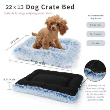 Nononfish 22 Inch Dog Crate Bed - Soft, Washable & Durable