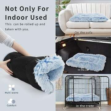 Nononfish 22 Inch Dog Crate Bed - Soft, Washable & Durable