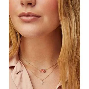 Kendra Scott White Diamond Cross Pendant Necklace