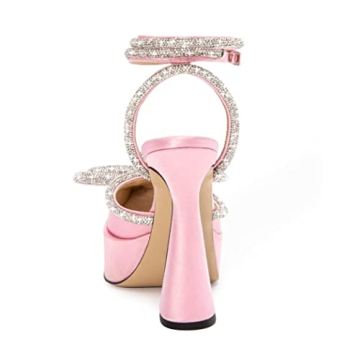 Arqa Rhinestone Bow Platforms for Stunning Summer Elegance