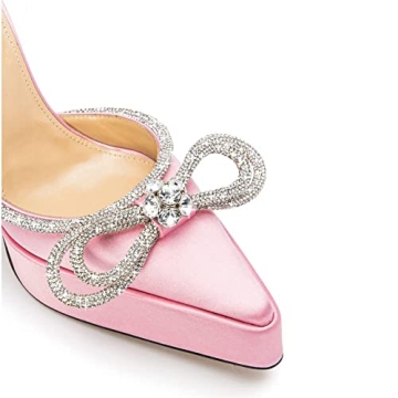 Arqa Rhinestone Bow Platforms for Stunning Summer Elegance