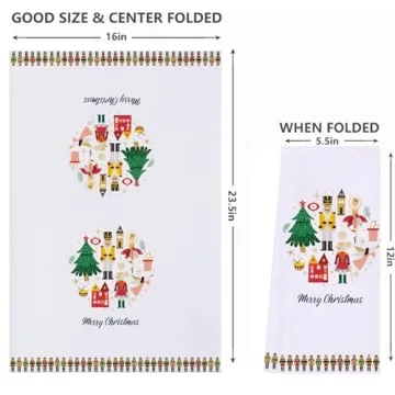 Nutcracker Christmas Kitchen Towels for Holiday Decor