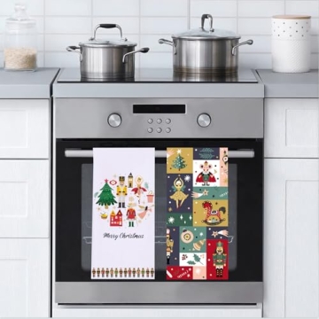 Nutcracker Christmas Kitchen Towels for Holiday Decor
