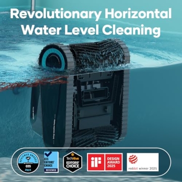 AIPER Scuba S1 Pro Cordless Robotic Pool Cleaner - Advanced Waterline Cleaning, 180 Minutes Runtime,...