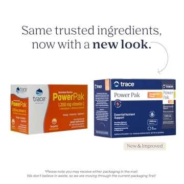 Trace Minerals | Power Pak Electrolyte Powder Packets | 1200 mg Vitamin C, Zinc, Magnesium | Boost Immunity, Hydration and Natural Energy | Tangerine | 30 Packets