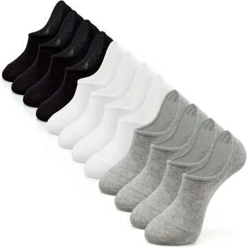 IDEGG No Show Socks for Men & Women - Invisible & Anti-Slid