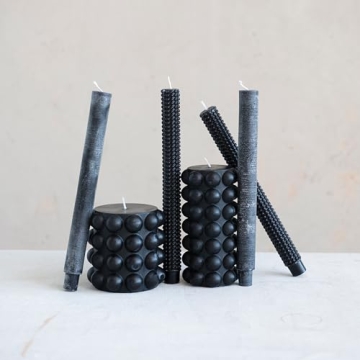 Elegant Creative Co-Op Hobnail Taper Candles Set of 2