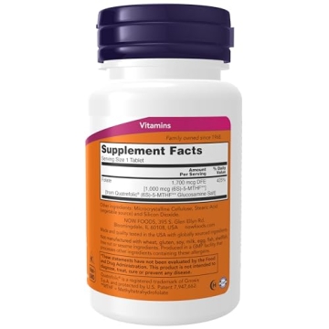 NOW Foods Methyl Folate 1,000 mcg for Energy and Clarity