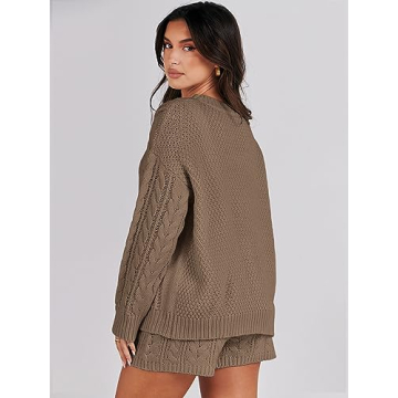 ANRABESS Women 2 Piece Cozy Loungewear Set for Fall