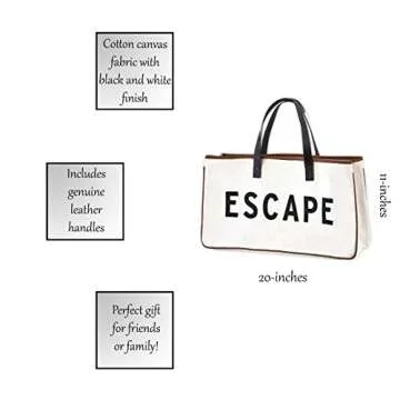 Escape Getaway Tote Handbag – Stylish Cotton Canvas Bag