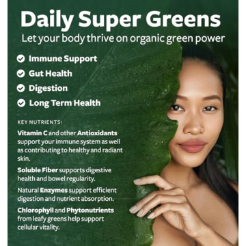 USDA Organic Greens Powder Pills with 28 Superfoods