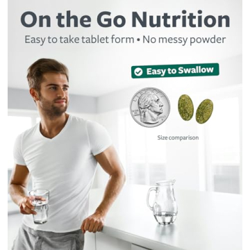 USDA Organic Greens Powder Pills with 28 Superfoods