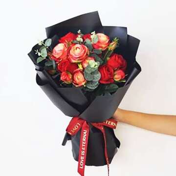 Matte Waterproof Flower Wrapping Paper | 20 Sheets | Multi Colors