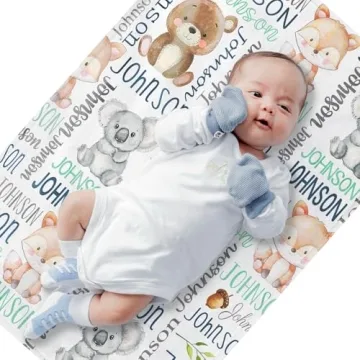 Personalized Baby Blanket Super Soft Fleece Custom Gift