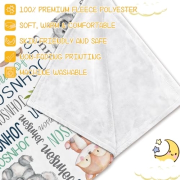 Personalized Baby Blanket Super Soft Fleece Custom Gift