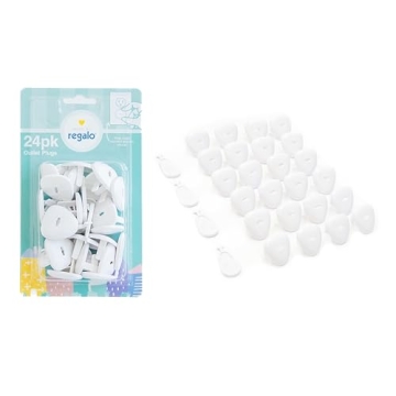 Home Safety Outlet Cover Plug 24 Pack - Award Winning Safety Essential