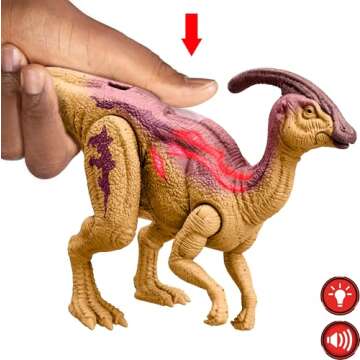 Mattel Jurassic World Wild Roar Parasaurolophus Dinosaur