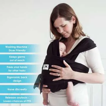 Original Baby K'tan Baby Carrier: #1 Easy Pre-Wrapped, Soft, Slip-On, No Rings, No Buckles | 5 in 1 Baby Sling Gift | The Best Hands Free Infant Wrap For Newborn to Toddler up to 35lb (See Size Chart)