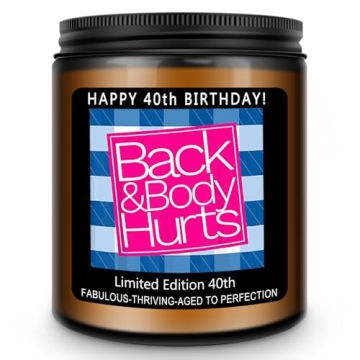 Homsolver 40th Birthday Gifts Women Men，Happy 40th Birthday Decorations Candle Gifts For Women Men...
