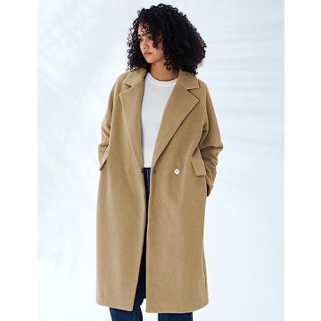 Stylish S・DEER Winter Women's Long Coat in Khaki