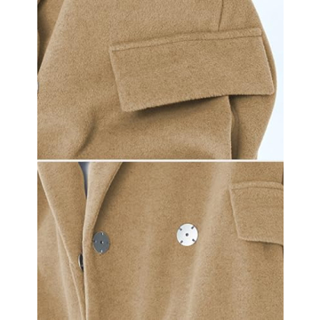 Stylish S・DEER Winter Women's Long Coat in Khaki