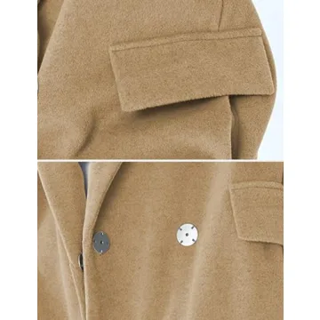Stylish S・DEER Winter Women's Long Coat in Khaki