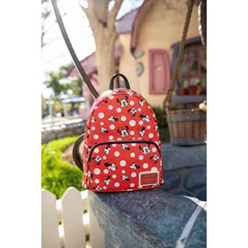 Loungefly Women's Disney Minnie Mouse Polka Dot Red Backpack