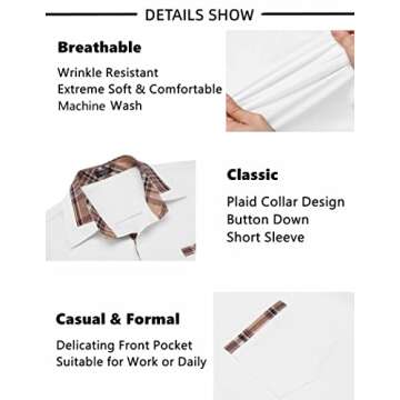 Wrinkle-Free Men's Casual Summer Shirt by COOFANDY