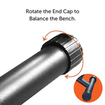 Gymenist Exercise Bench Adjustable Foldable Compact Workout Weight Bench Easy To Carry NO ASSEMBLY NEEDED, Black-Orange (FOLD-110B)