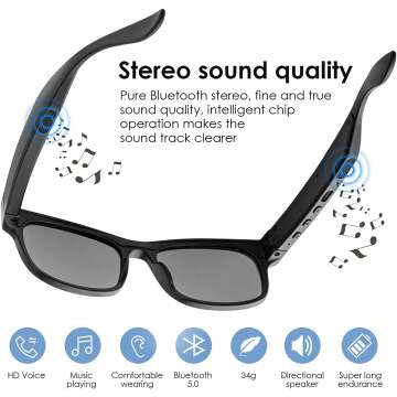 Smart Audio Glasses with Bluetooth & Polarized Lenses
