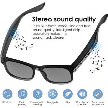 Smart Audio Glasses with Bluetooth & Polarized Lenses