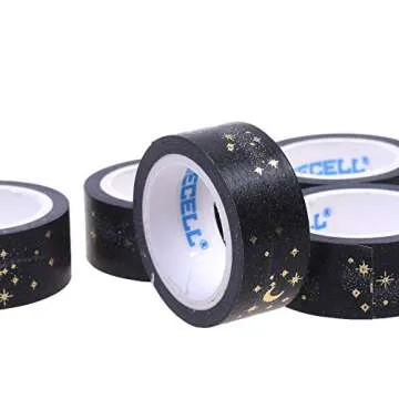 BCP Washi Tape Set - Moon Star Patterns for Crafts