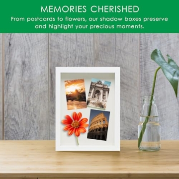 FrameWorks White Wooden Shadow Box for Cherished Memories
