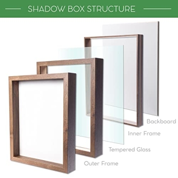 FrameWorks White Wooden Shadow Box for Cherished Memories