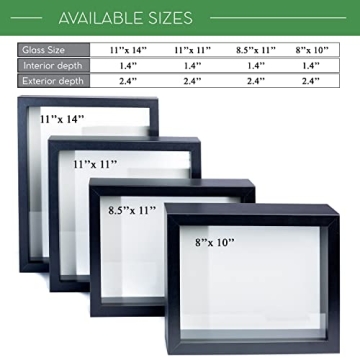 FrameWorks White Wooden Shadow Box for Cherished Memories