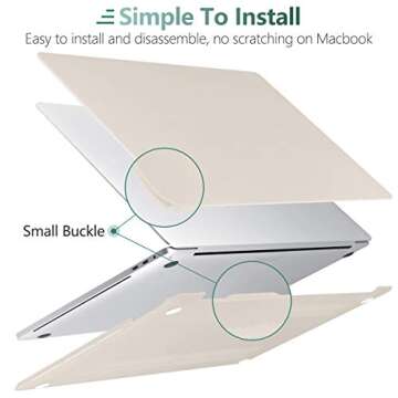 Batianda for MacBook Pro 13 inch Case 2022 2020 Release M2 Chip A2338 M1 A2289 A2251, Plastic Rubberized Matte Hard Shell Case with Keyboard Cover, Rock Grey