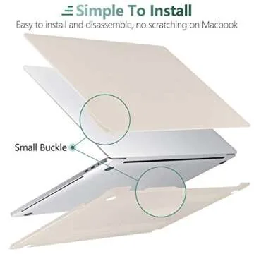 Batianda for MacBook Pro 13 inch Case 2022 2020 Release M2 Chip A2338 M1 A2289 A2251, Plastic Rubberized Matte Hard Shell Case with Keyboard Cover, Rock Grey