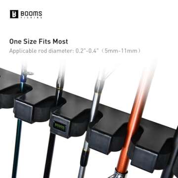 Premium Booms Fishing WV2 Holder for 6 Rods