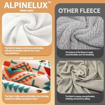 UNIQUEBELLA Wearable Blanket Hoodie with Boho Style,Extra Thick Oversized Flannel Sweatshirt Blanket with Giant Hood Pocket, Warm Hooded Blanket Adult (Warm Snowman