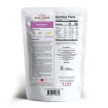 Miss Jones Baking Gluten-Free Monster Cookie Mix - Certified Gluten Free & Made with 100% Oats, Easy To Bake Desserts & Treats, Artificial Colors, 10.57 Ounce (Pack of 1)