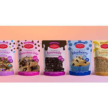 Miss Jones Baking Gluten-Free Monster Cookie Mix - Certified Gluten Free & Made with 100% Oats, Easy To Bake Desserts & Treats, Artificial Colors, 10.57 Ounce (Pack of 1)