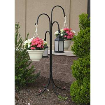 Classic Home and Garden H18003 Four-arm Plant Stand, Black