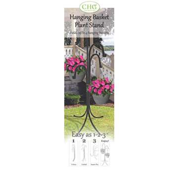 Classic Home and Garden H18003 Four-arm Plant Stand, Black
