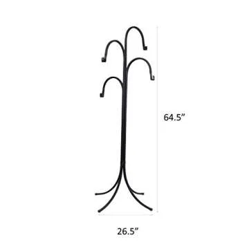 Classic Home and Garden H18003 Four-arm Plant Stand, Black