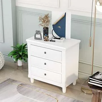Elegant Bellemave 3-Drawer Nightstand for Stylish Storage