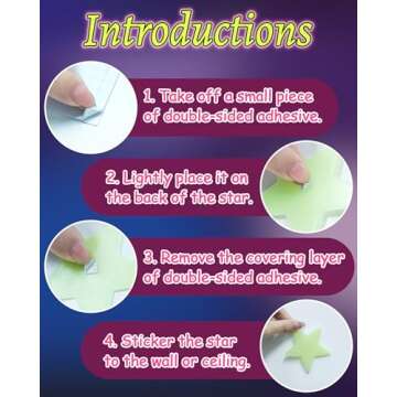 Greingways 201 Pcs Glow in The Dark Stars Stickers for Ceiling Bedroom, Stocking Stuffers for Kids Ages 2-4, 3-5, 4-8, 8-12, Kids Wall Room Decor Toddler Stocking Stuffers for Boys Girls