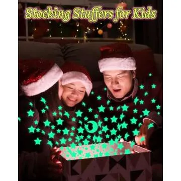 Greingways 201 Pcs Glow in The Dark Stars Stickers for Ceiling Bedroom, Stocking Stuffers for Kids Ages 2-4, 3-5, 4-8, 8-12, Kids Wall Room Decor Toddler Stocking Stuffers for Boys Girls