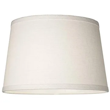 Stylish Set of 2 White Drum Lamp Shades - 10" Top