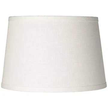 Stylish Set of 2 White Drum Lamp Shades - 10" Top